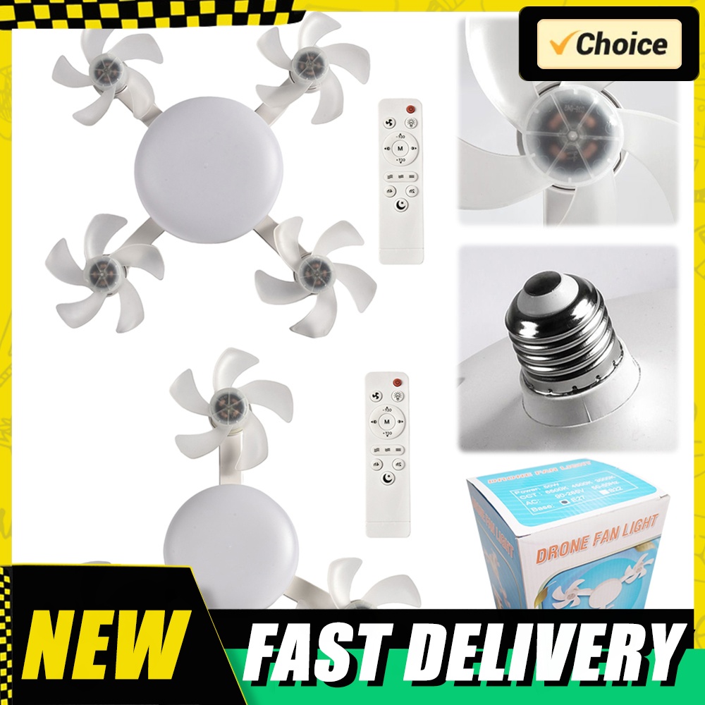 Drone Led Light - Потолочный вентилятор-светильник E26/E27 с LED-подсветкой, дистанционным